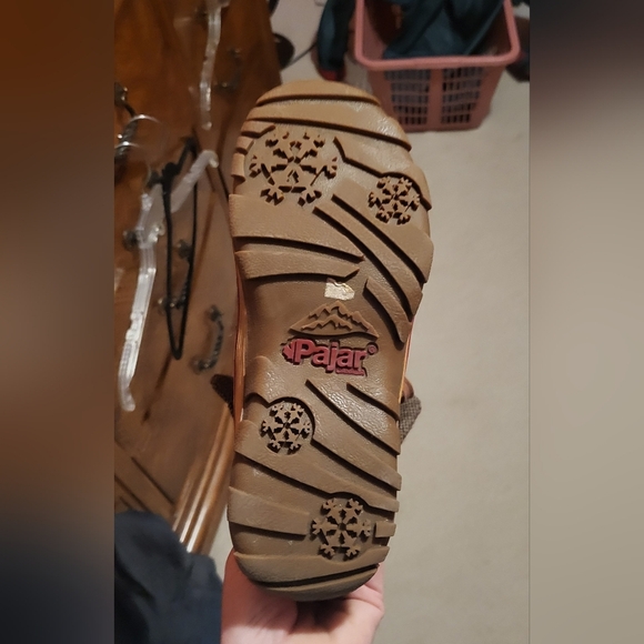 Pajar Alice Women Weatherproof Snow Boot Faux Fur Fabric Trim Lace Up 9/9.5 - Picture 7 of 14